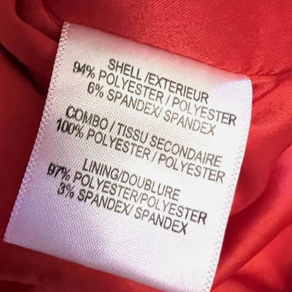 NWT Badgley Mischka Red Lace Off Shoulder Evening Dress Sz 6 - Picture 6 of 8